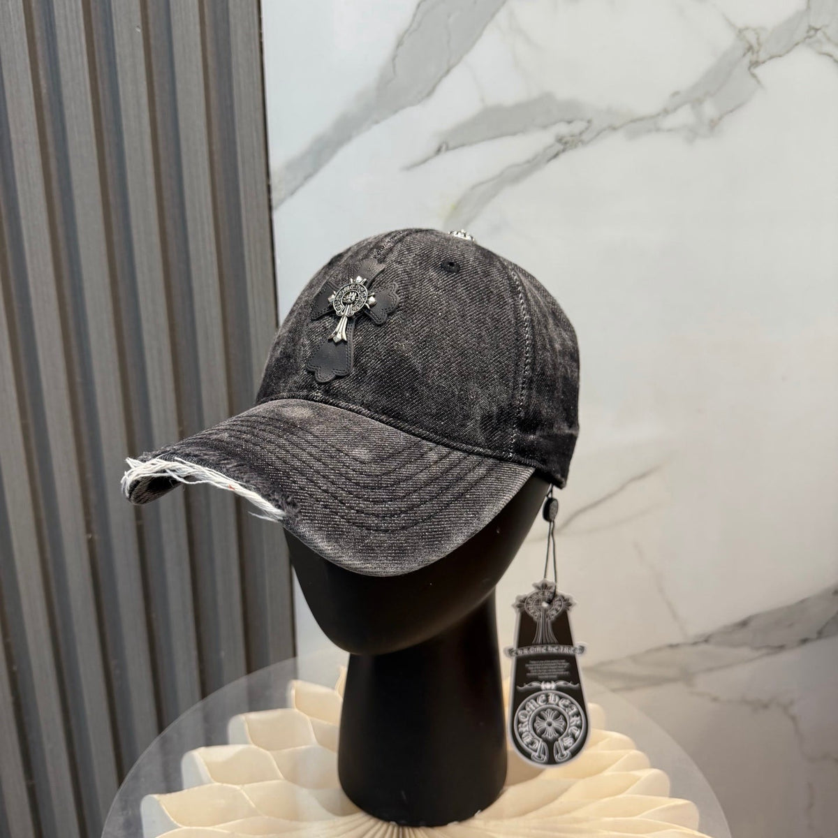 Chrome Hearts Washed Denim Baseball Cap 249996