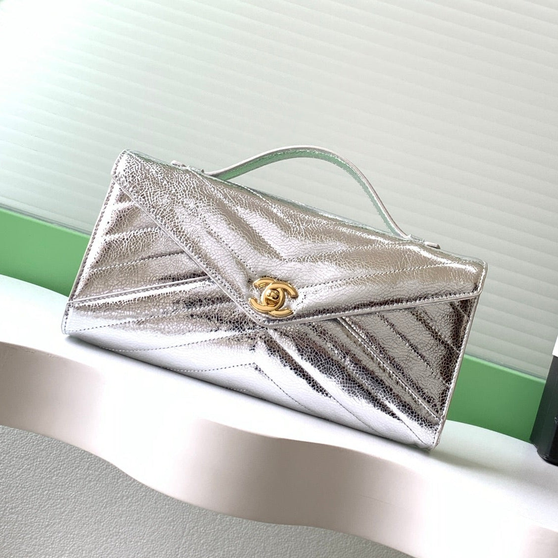 Chanel 2026 Top Handle Clutch Bag 26cm Calfskin 407397