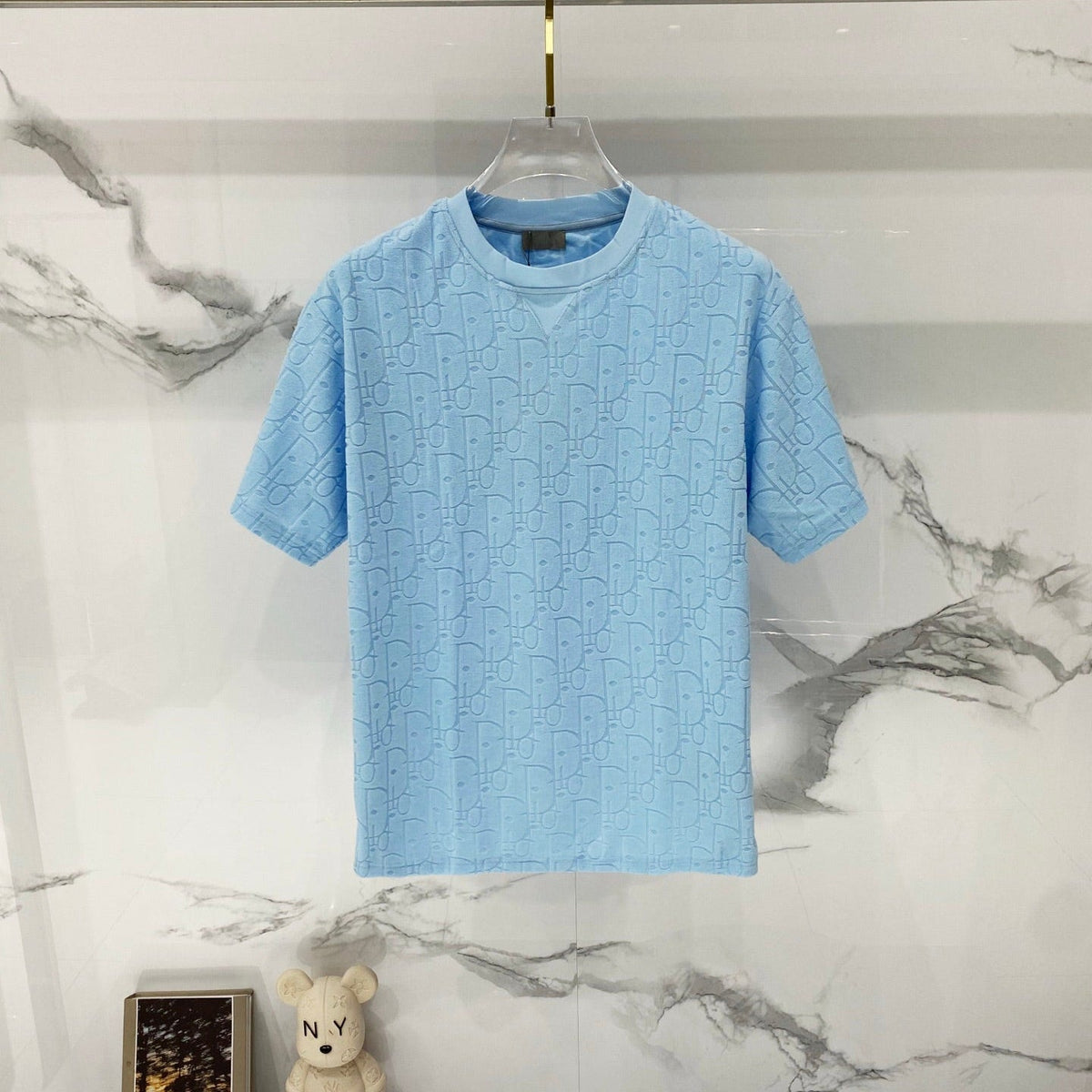 CD 26A Men Custom Terry Jacquard Crew Neck T-Shirt Fabric 290104