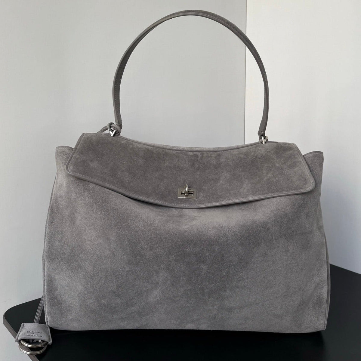 Balenciaga 2026 Rodeo Bag Silver Buckle Suede Leather