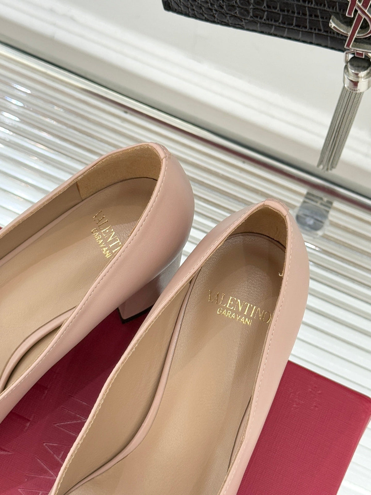 VT 26s High Heel Pump 65 Sheepskin Gold Buckle 702248
