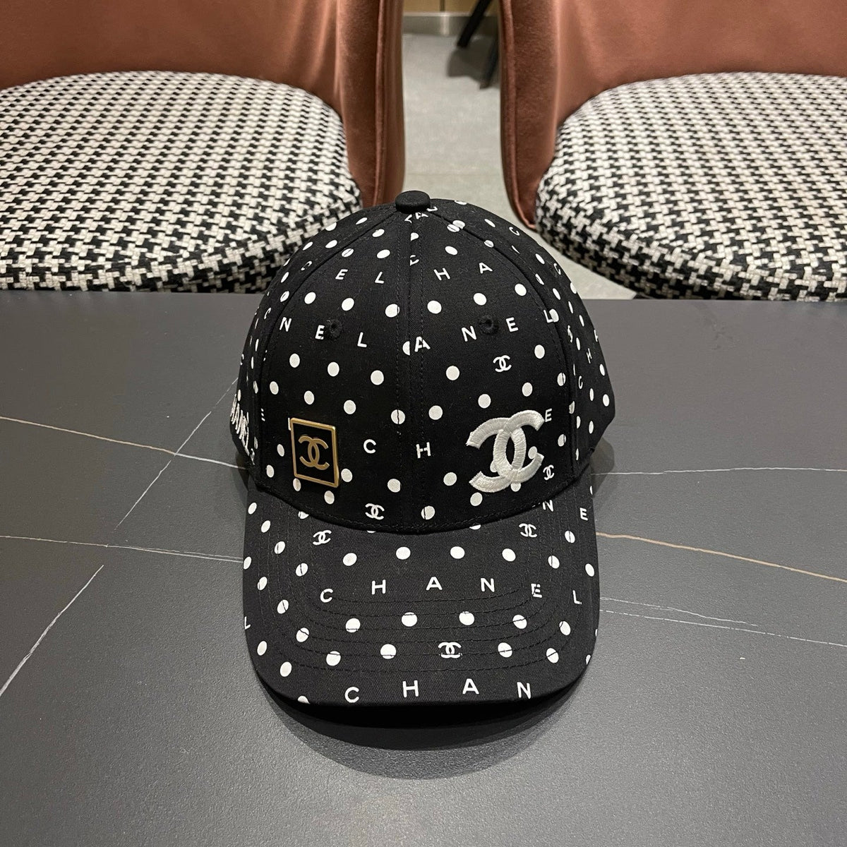 Chanel 2026 Polka Dot Baseball Cap 566030