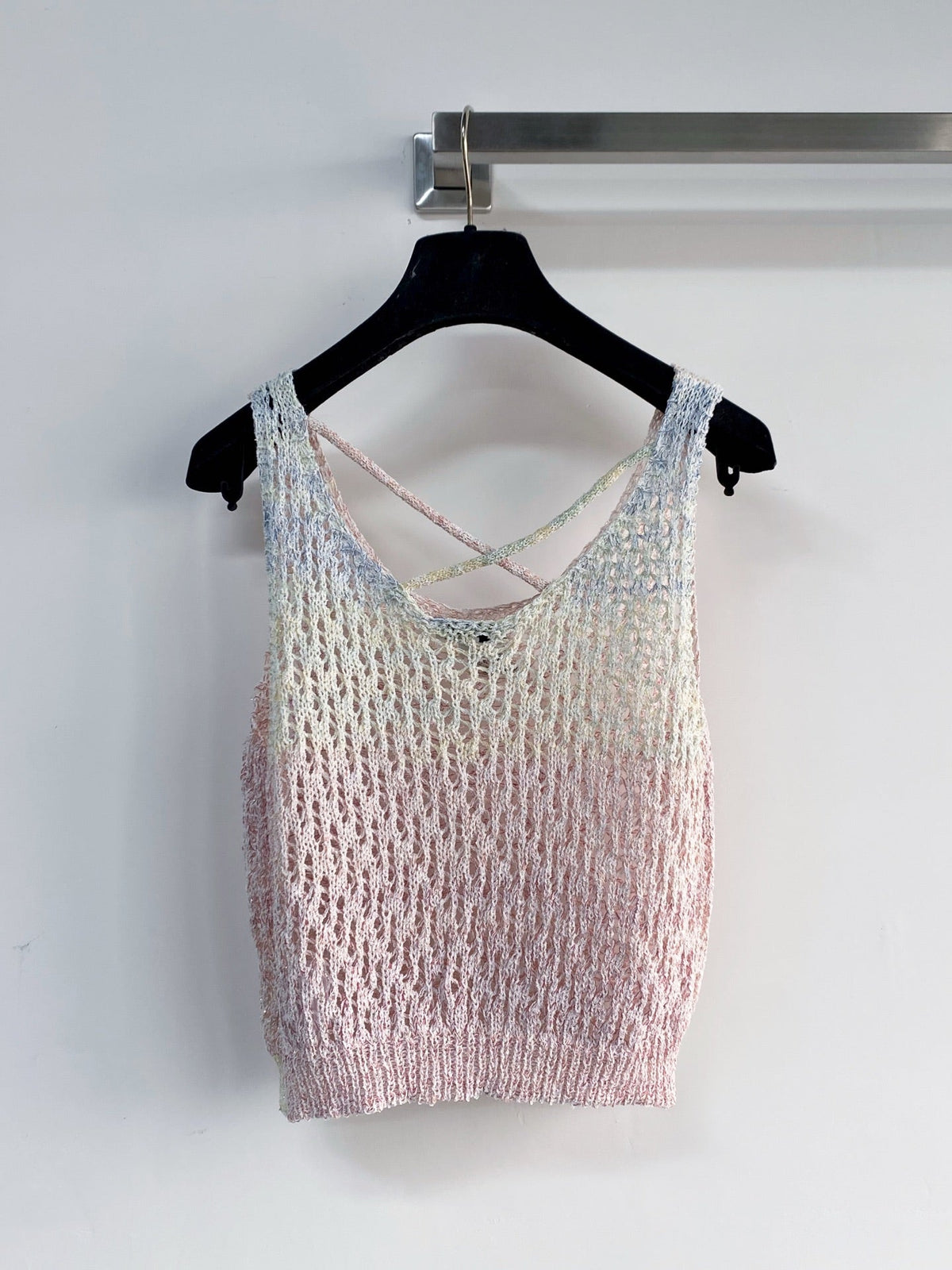Chanel 2026 Vest Pink and Gray Wool Cashmere 166789