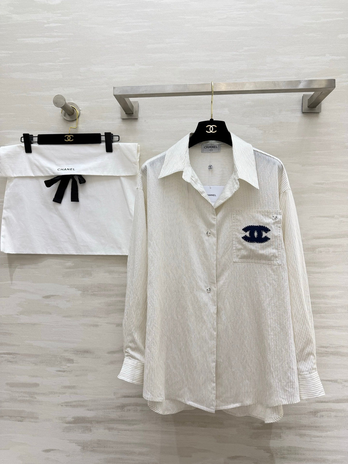 Chanel 2026 Striped Shirt Cotton 224355