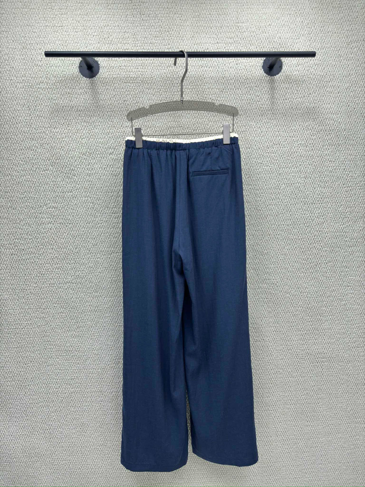 Miumiu 2026 Elastic High-Waisted Straight Wide-Leg Pant Tencel Cotton