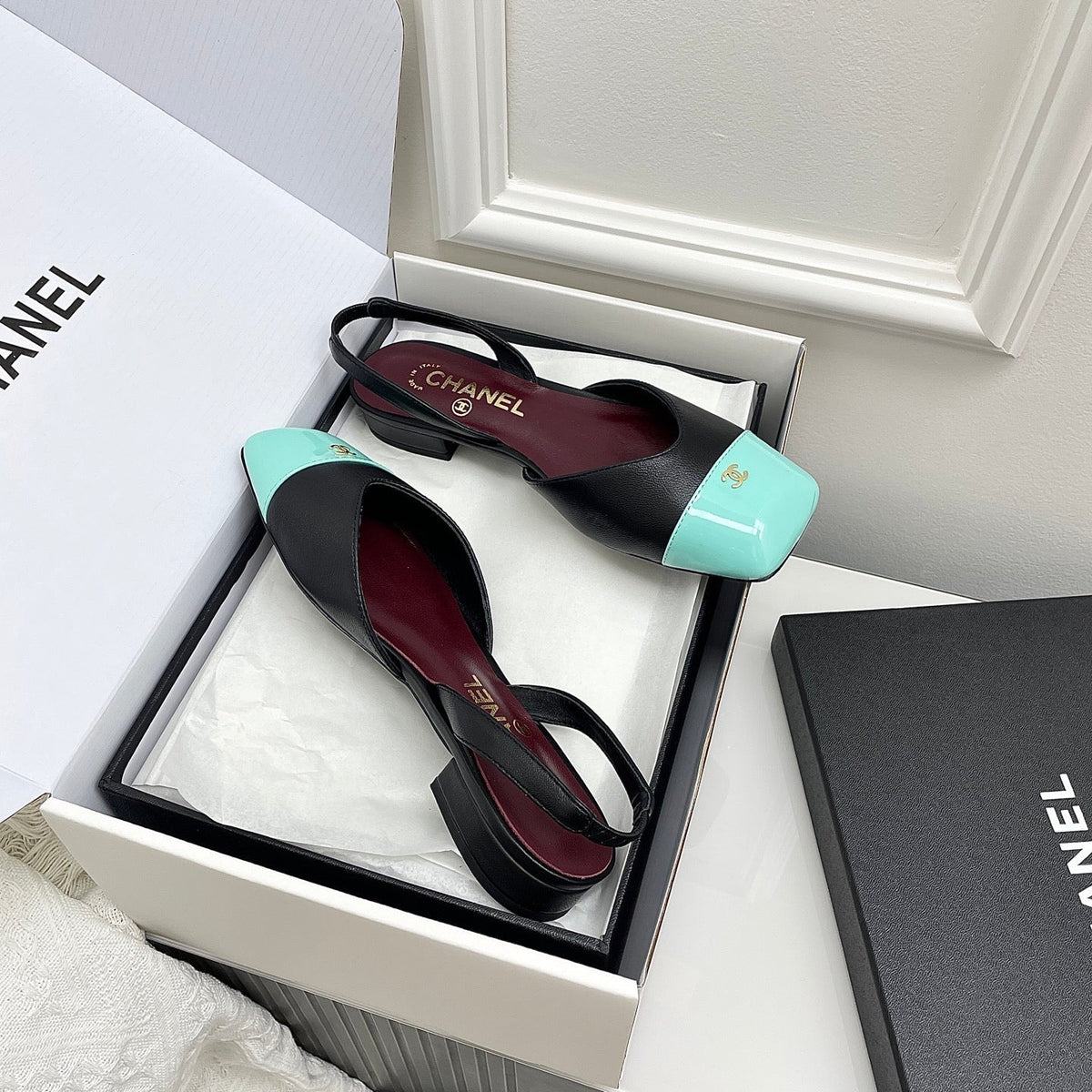 Chanel 2026 Square Toe Slingback Leather