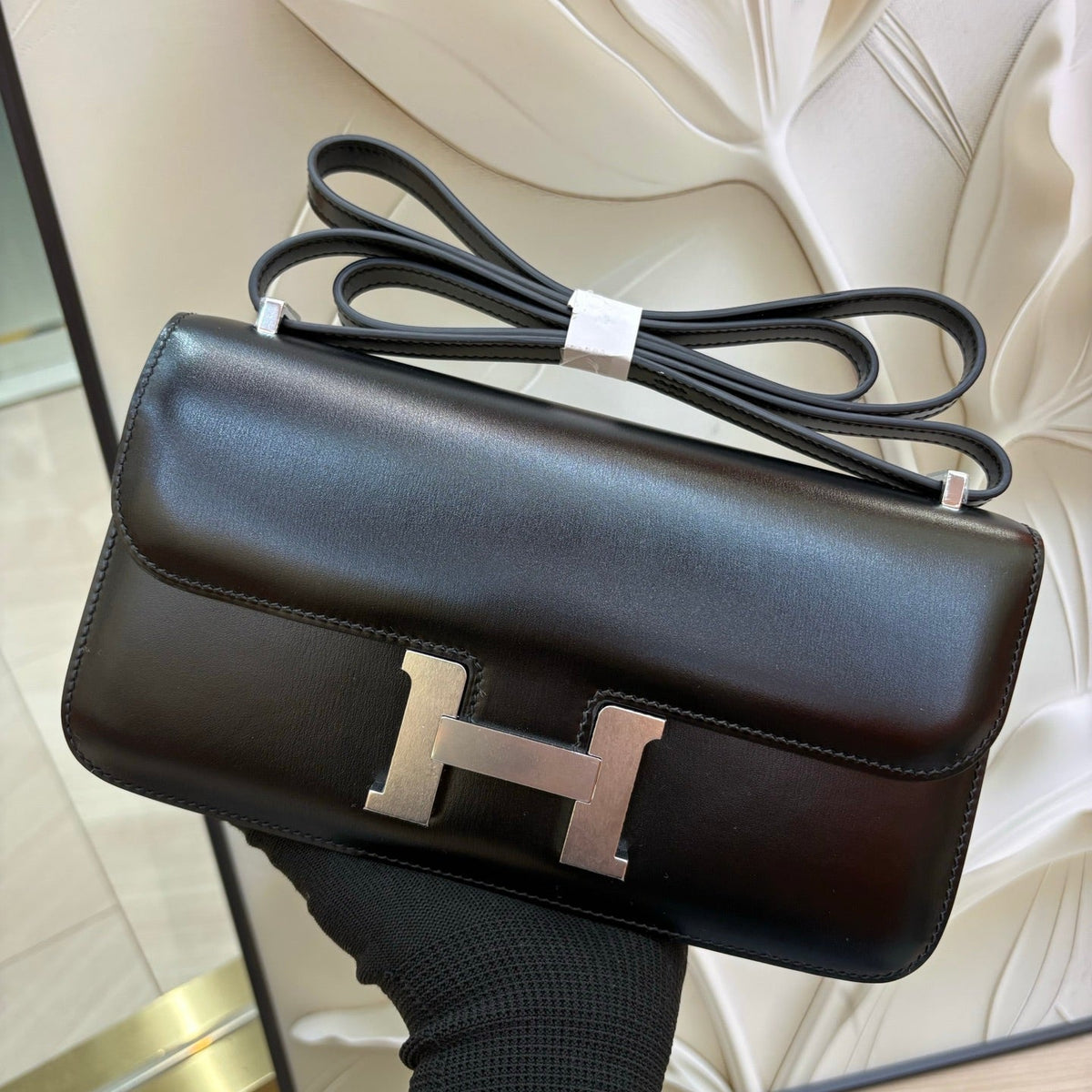 High-end Hermes 2026 Constance Elan 24cm Bag Box Leather