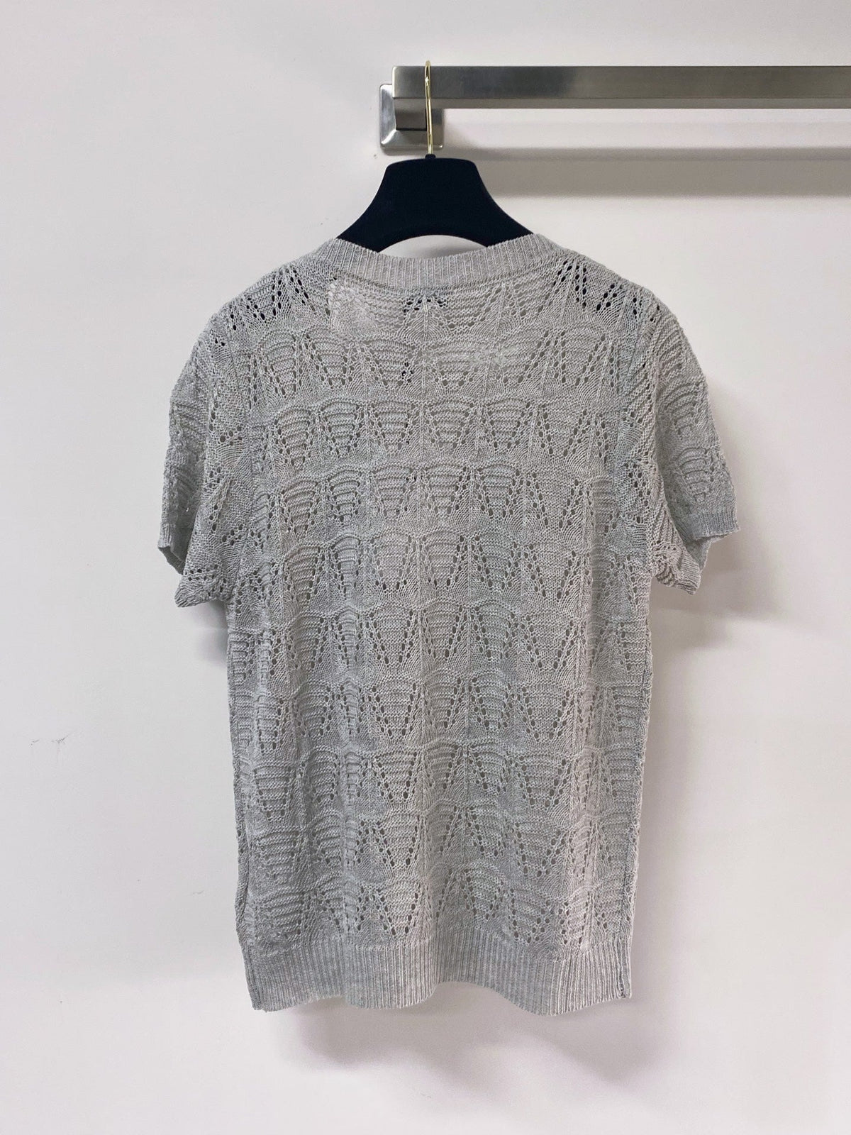 Chanel 2026 V-Neck Short-Sleeved Shirt Laine Wool 463520