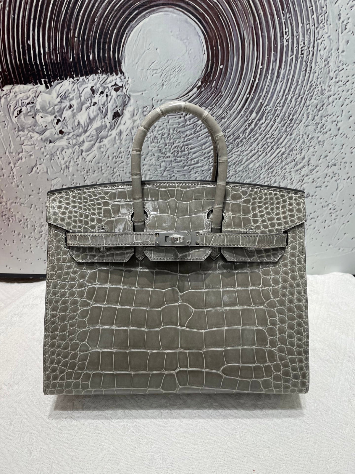 High-end Hermes 2026 Birkin Bag 25cm Glossy Crocodile Leather