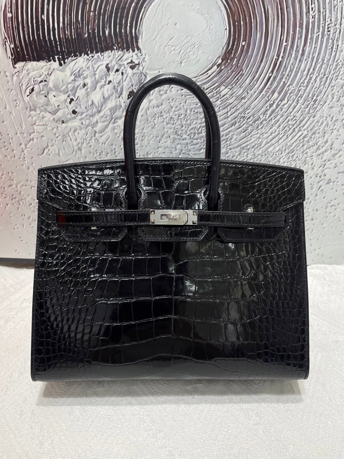 High-end Hermes 2026 Birkin Bag 25cm Glossy Crocodile Leather