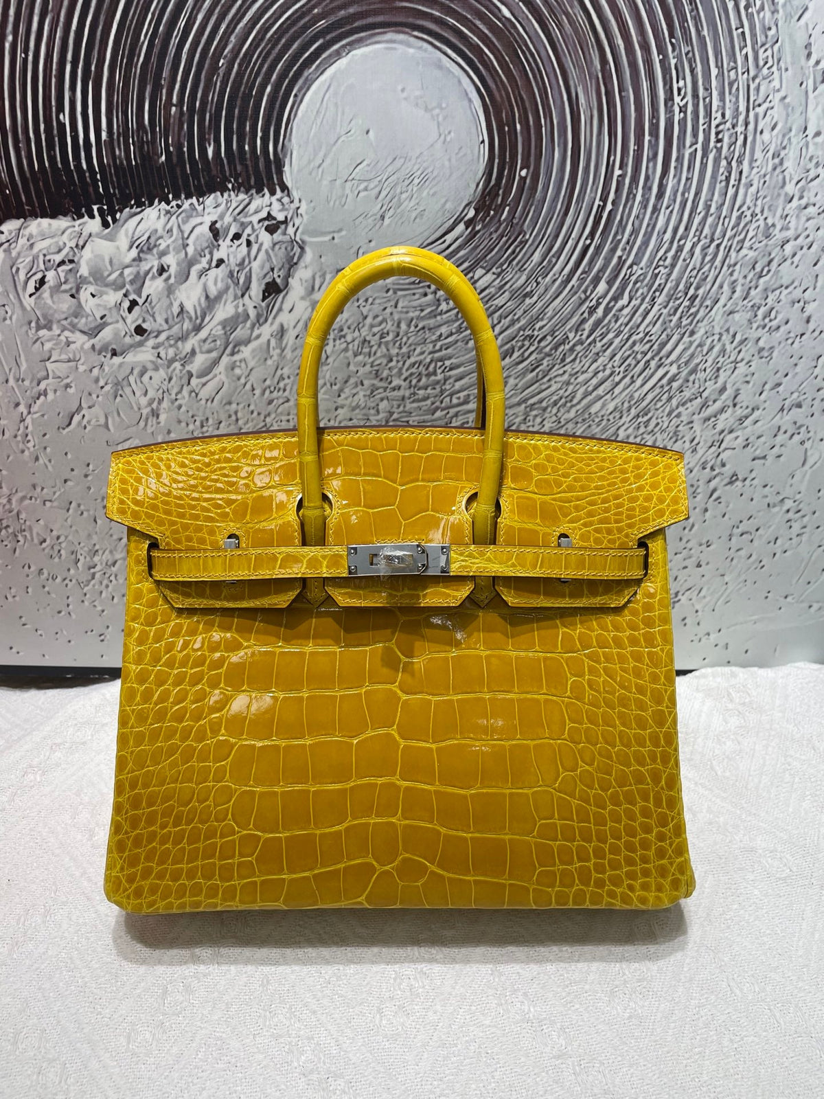 High-end Hermes 2026 Birkin Bag 25cm Glossy Crocodile Leather