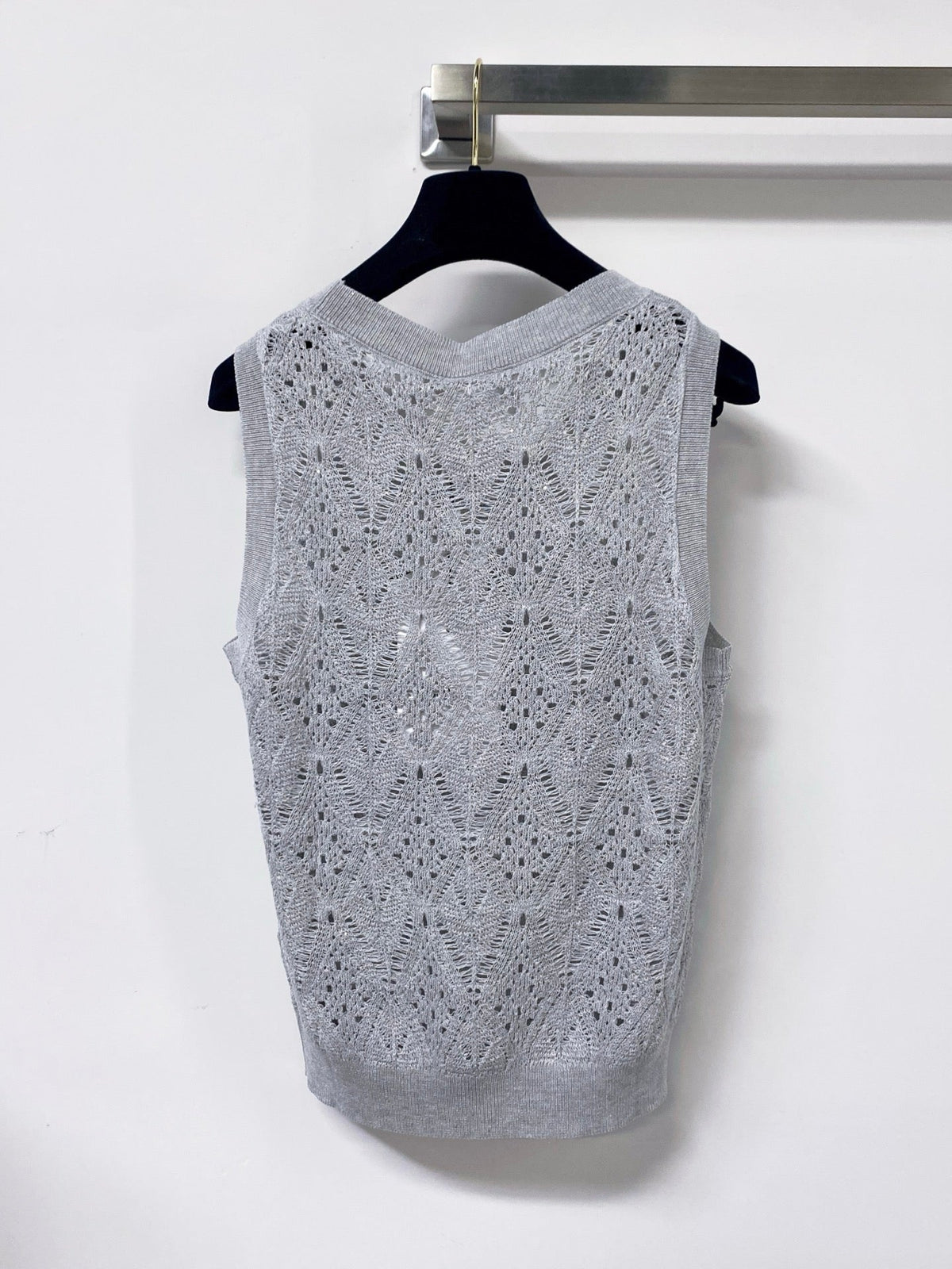 Dior 2026 Knit Vest Decorative Bow Pattern Cotton 479899