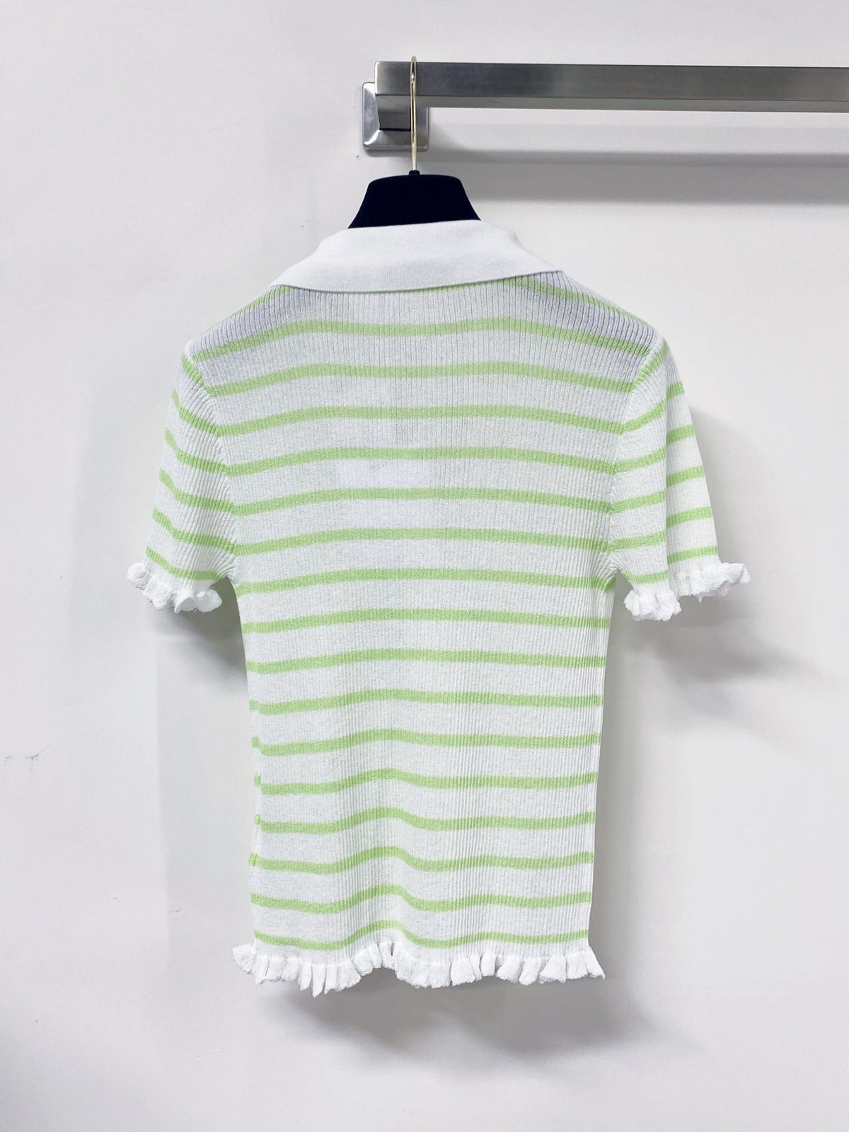 Dior 2026 Stripes Polo Knitted  Short-Sleeve Shirt Tencel 479853