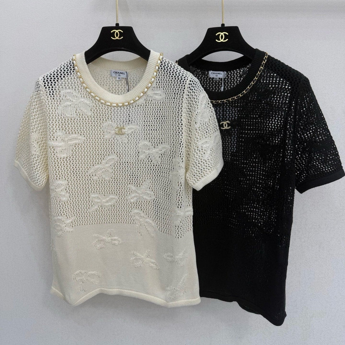 Chanel 2026 Crew Neck Short-sleeved Shirt Cotton 394842
