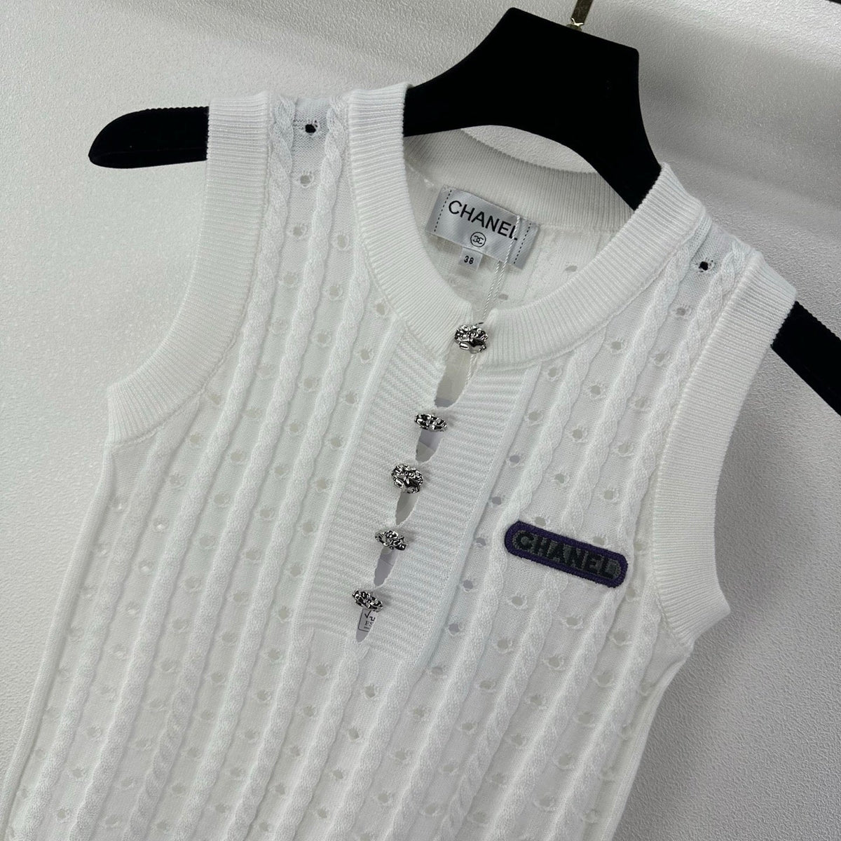 Chanel 2026 Cardigan Vest Wool Cashmere 395563