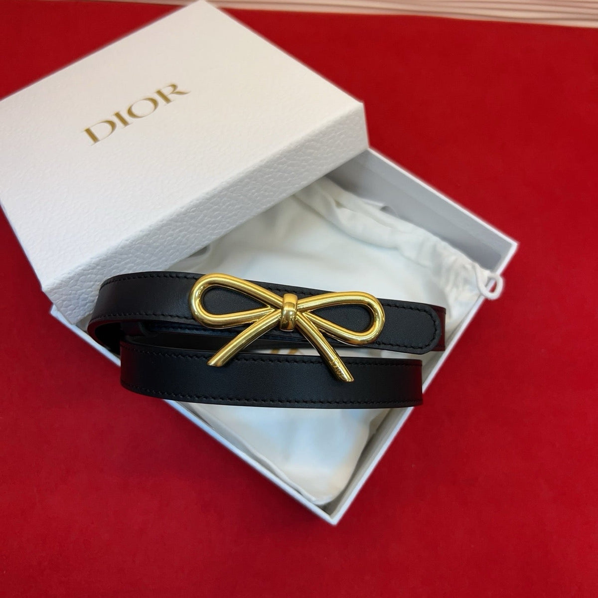 Dior 2026 Le Nœud de Dior Belt 2.0cm Smooth Calfskin