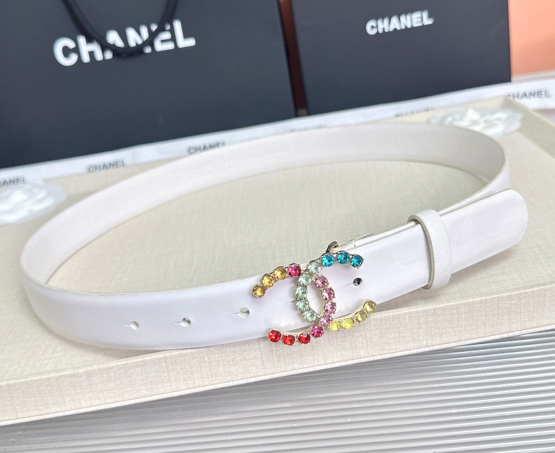 Chanel 2026 Multi-Colored Crystals Belt 30mm 210283