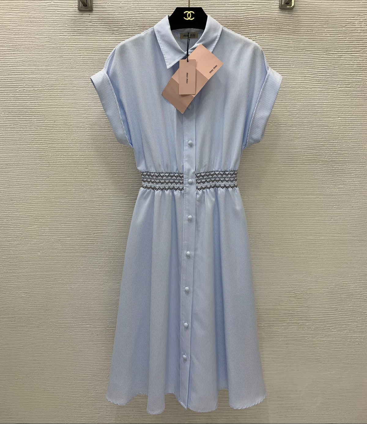 MiuMiu 2026 Striped Dress Cotton 402676
