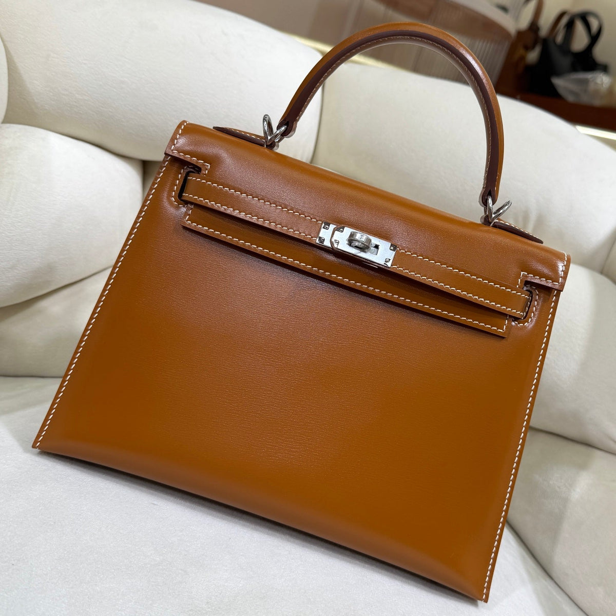 High-end Hermes 2026 Kelly Bag 25cm Box Calf Leather