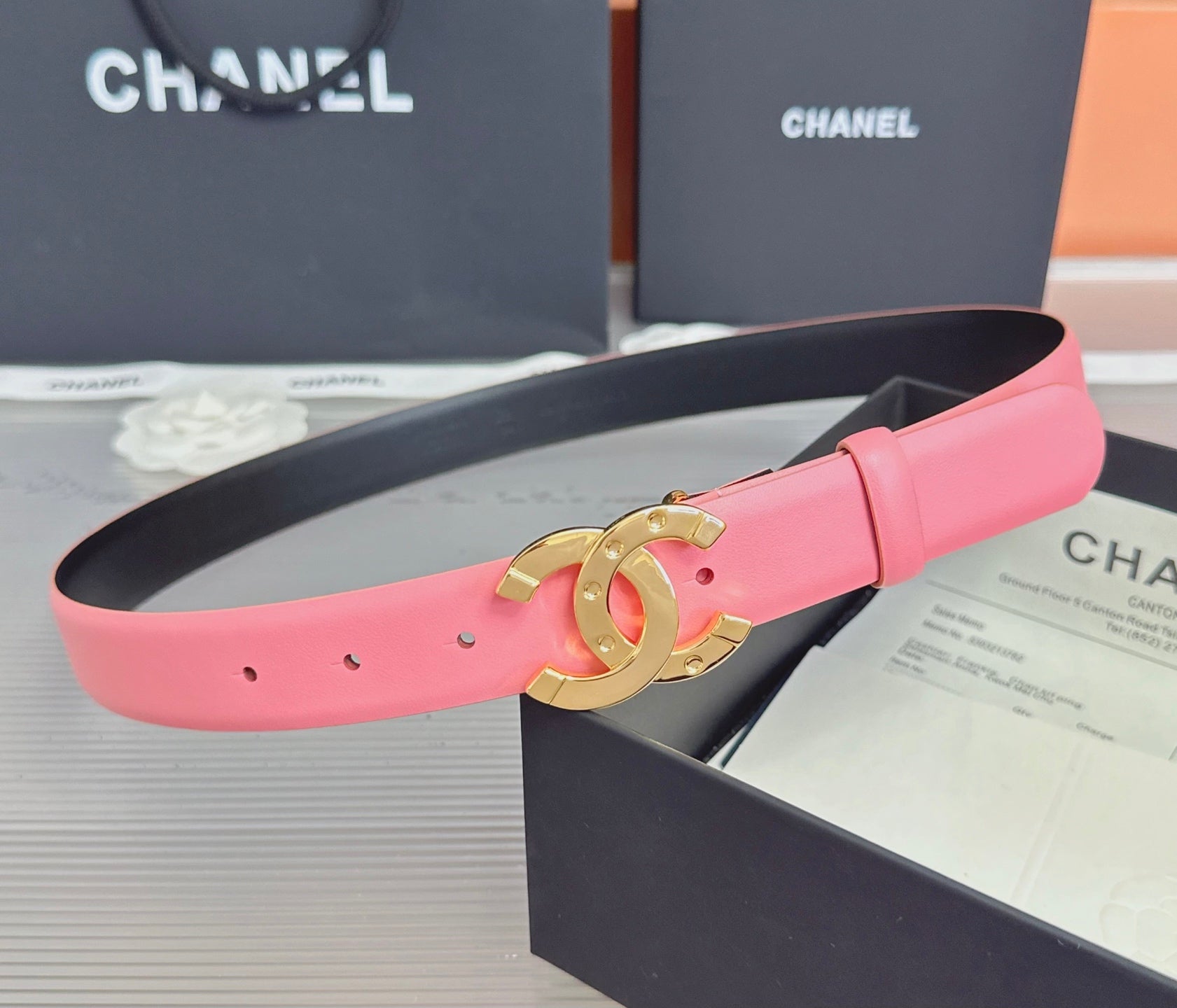 Chanel 2026 Double C Buckle Belt 30mm Cowhide 211912