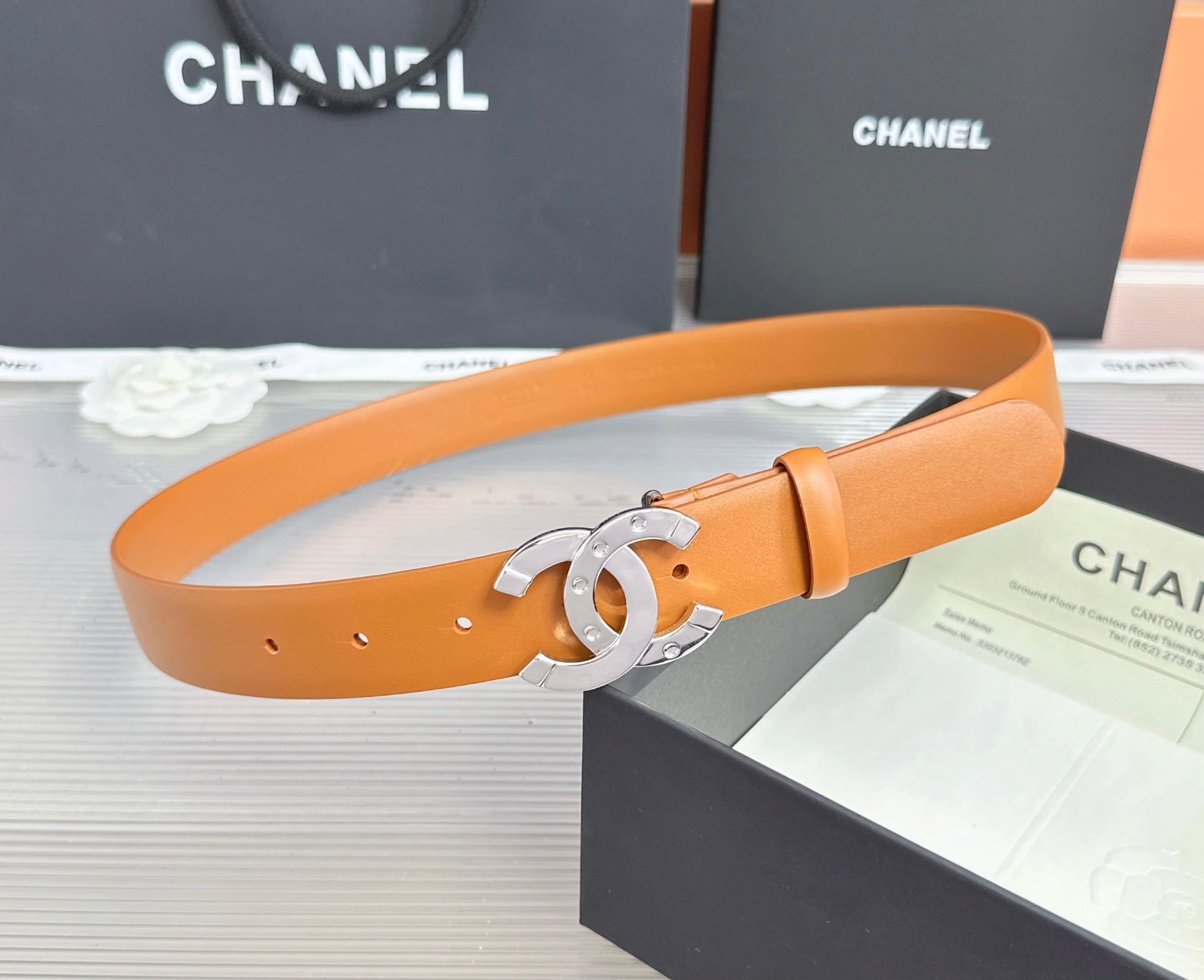Chanel 2026 Double C Buckle Belt 30mm Cowhide 211912
