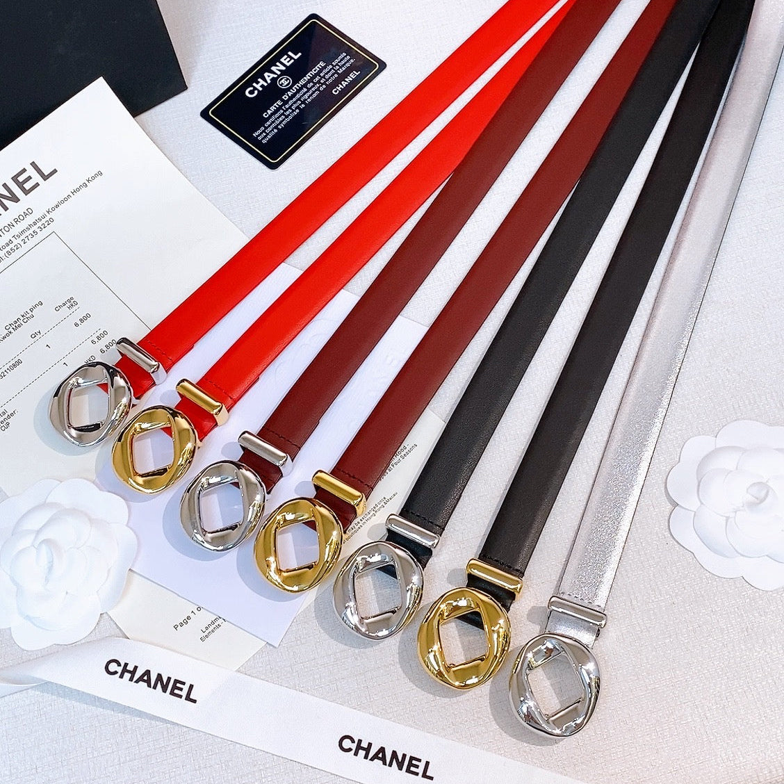 Chanel 2026 Round Buckle Belt 20mm Calfskin 214799