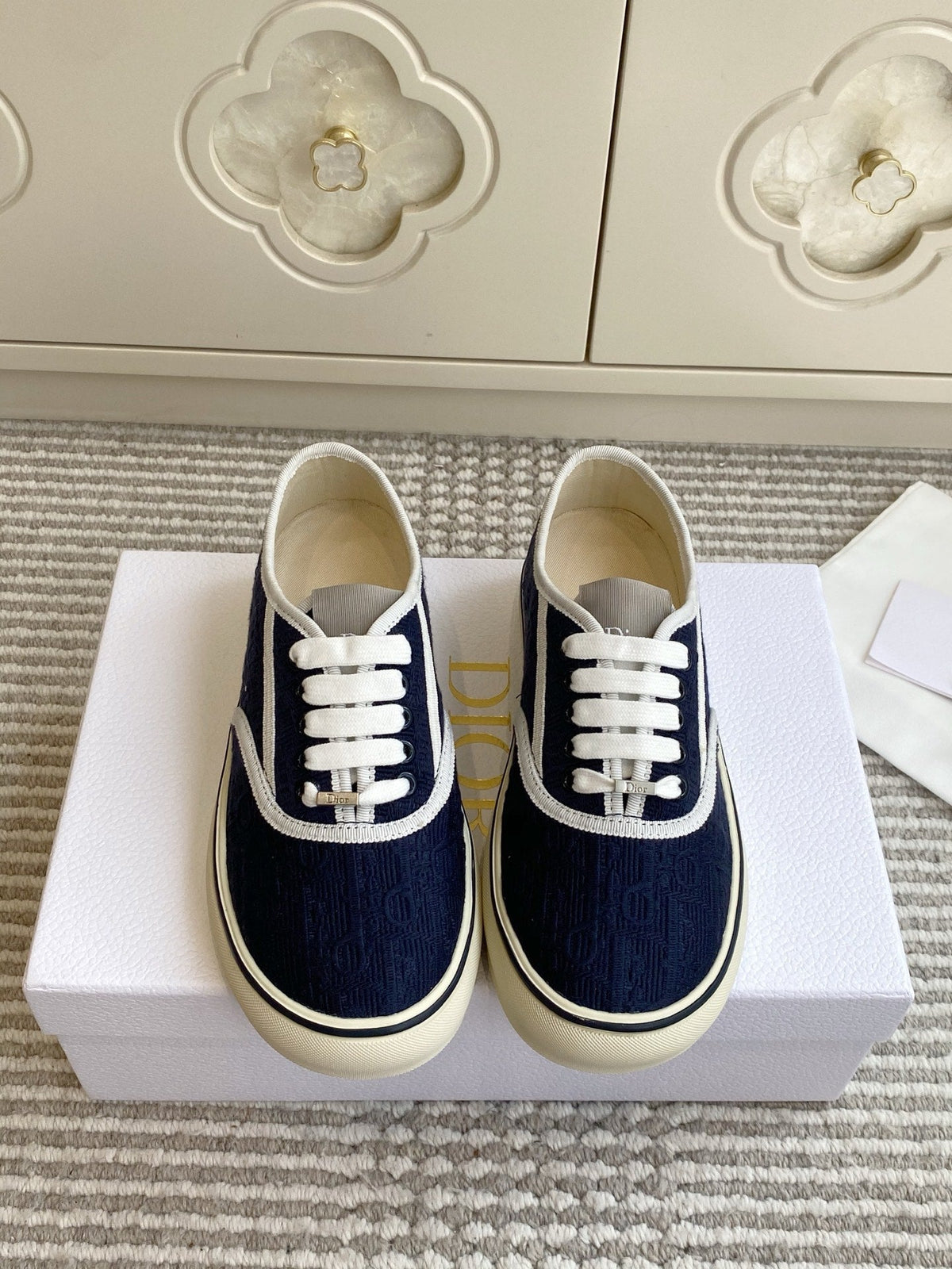 Dior 2026 Embroidered Sneakers Canvas 933295