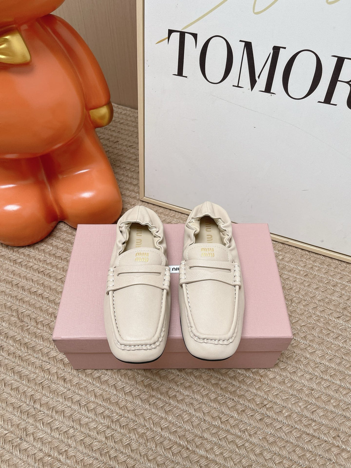 Miumiu 2026 Ruches Penny Loafers Suede Cowhide 950931