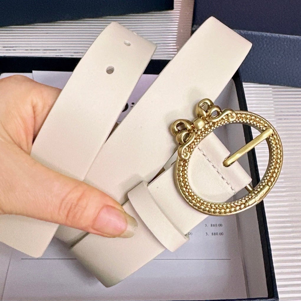 Dior 2026 Médaillon Belt 30mm Cowhide
