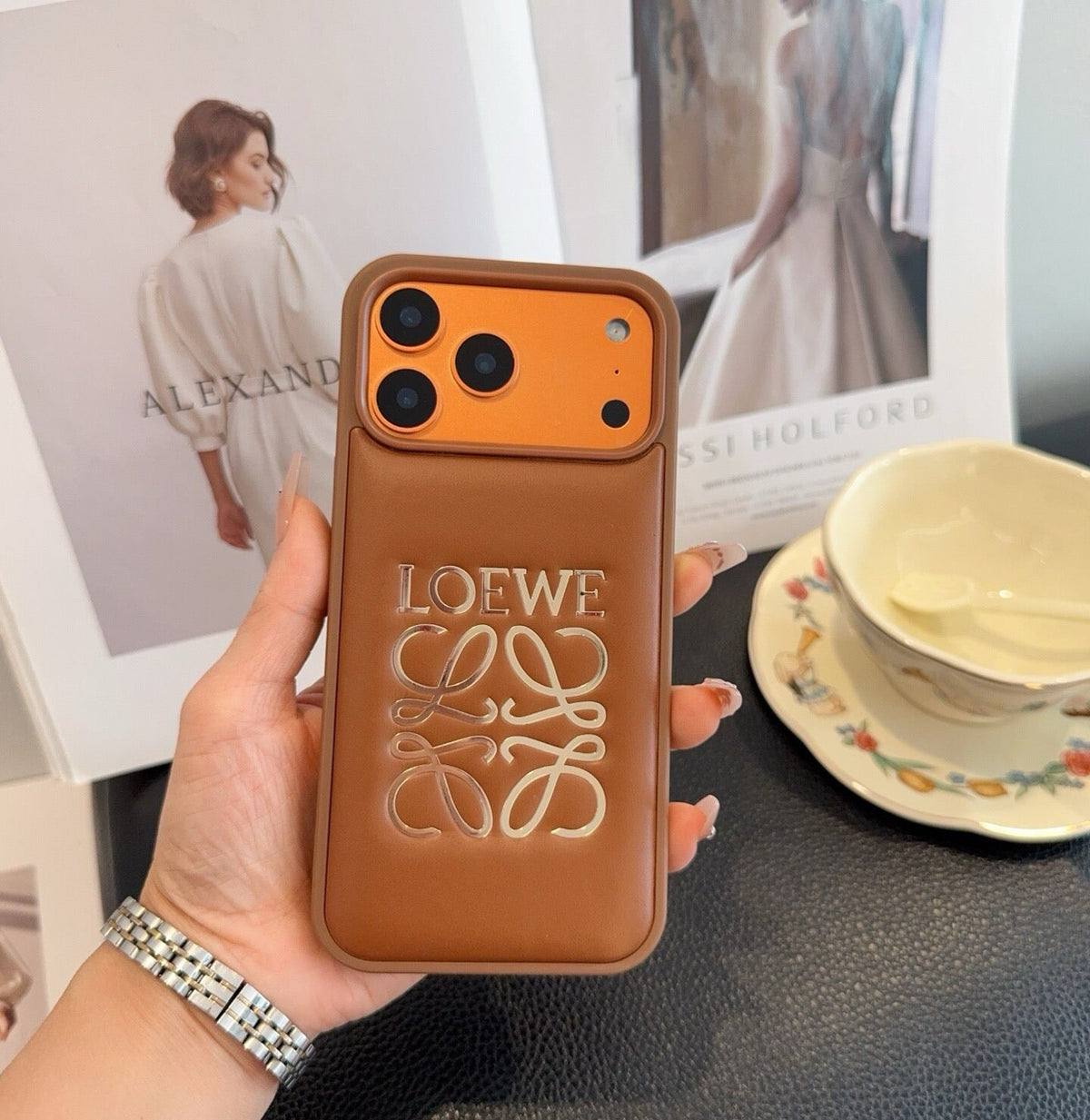 Loewe Phone Case with Big Logo 393900