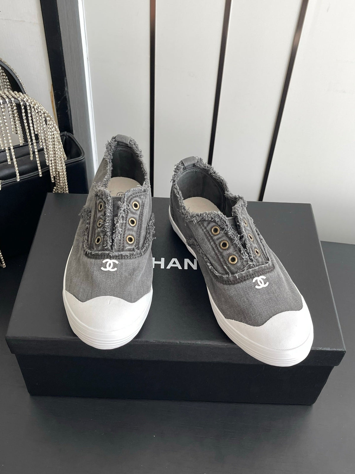 Chanel 2026 Slip-on Sneakers Canvas 945159