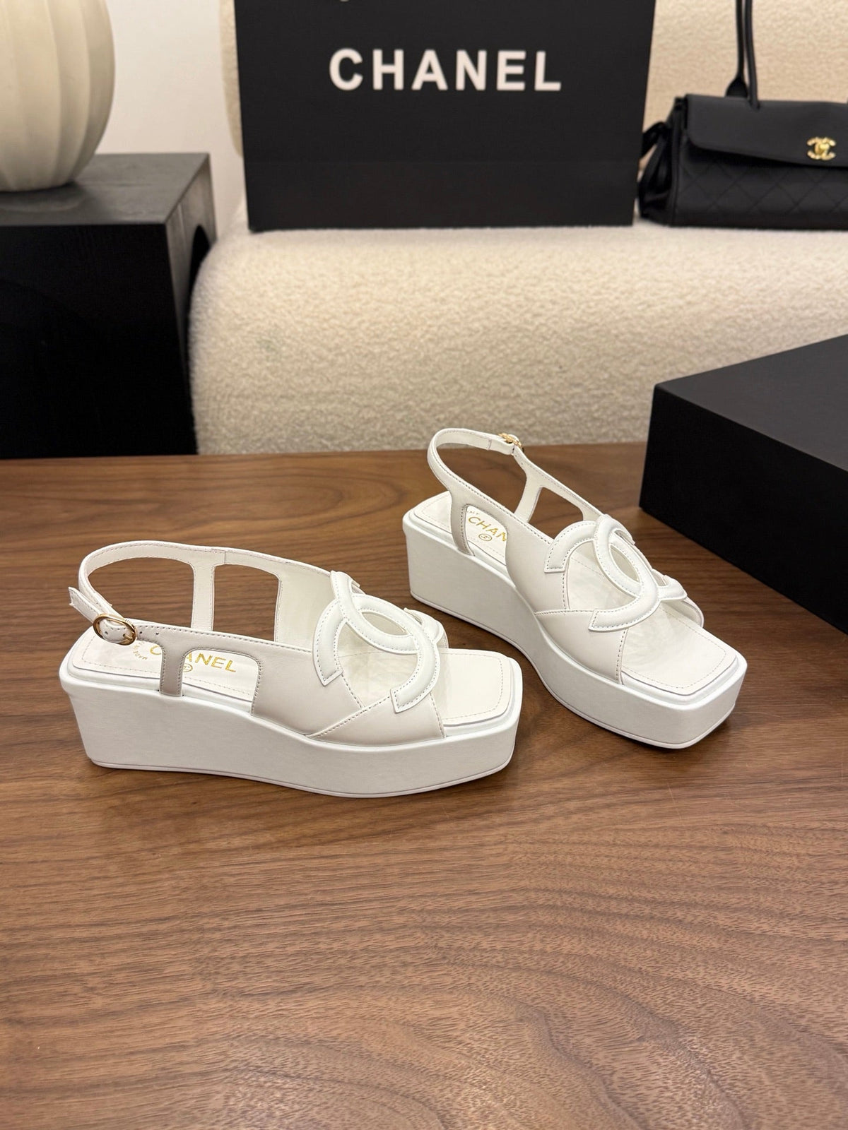 Chanel 2026 Sandal 50mm Suede Sheepskin 948636
