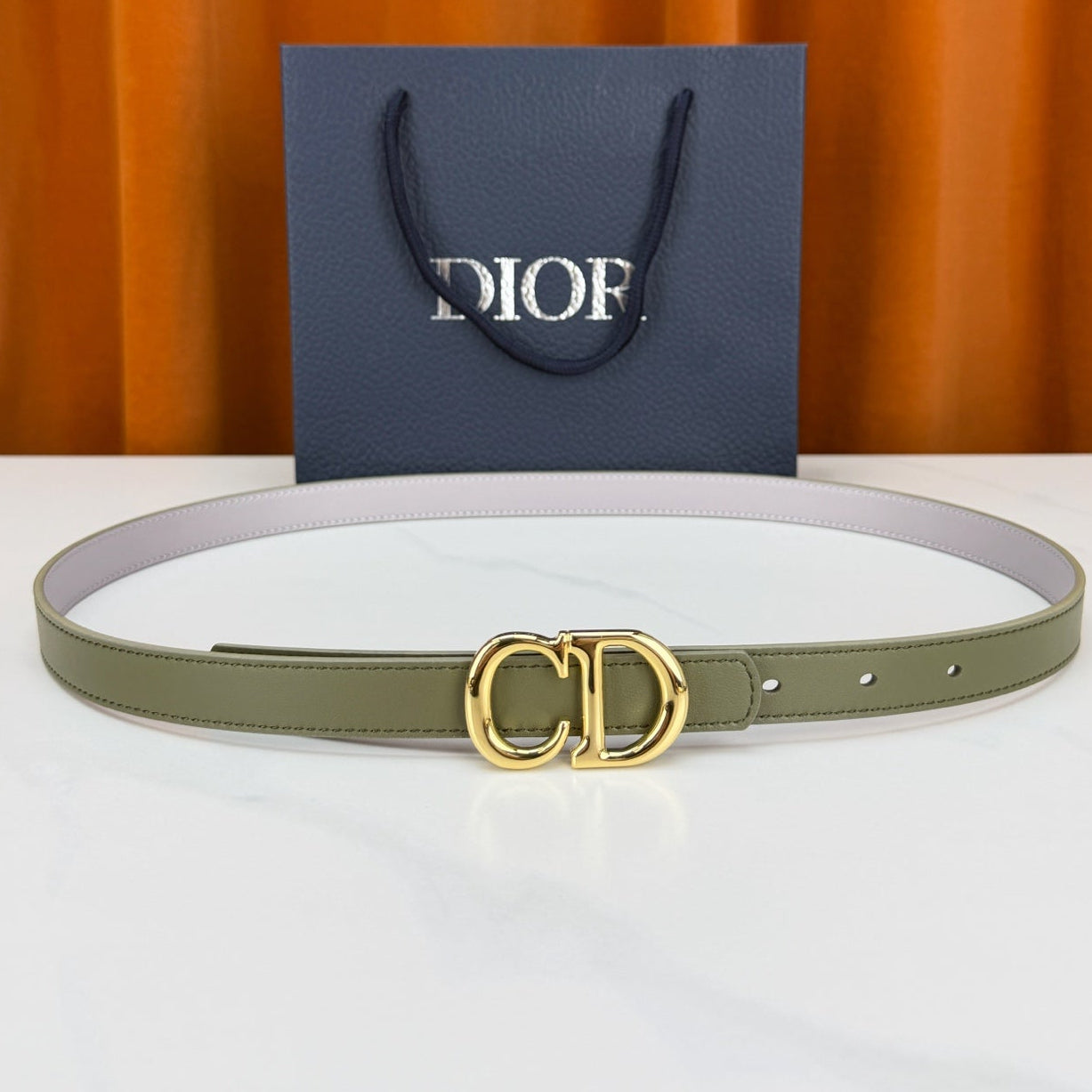 Dior 2026 30 Montaigne Reversible Belt 20mm Calfskin