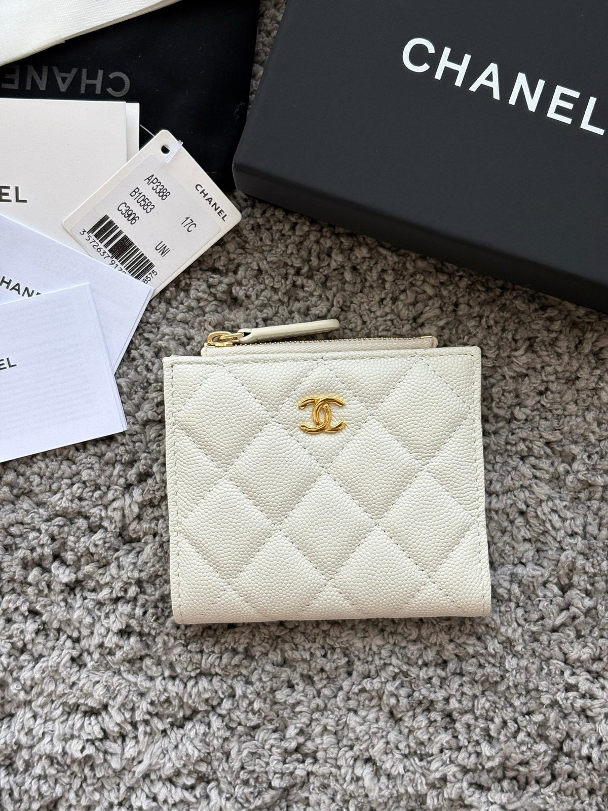 Chanel 2026 Double Zippered Short Wallet 11cm Leather 102531