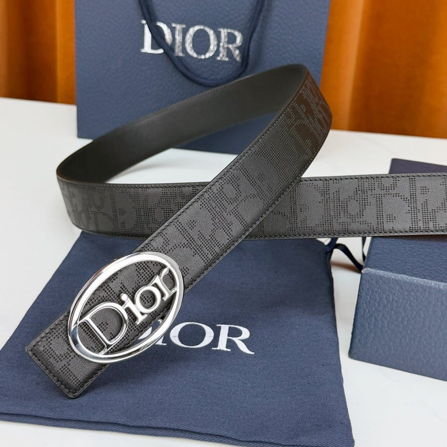 Dior 2026 Oblique CD Buckle Belt 35mm Leather