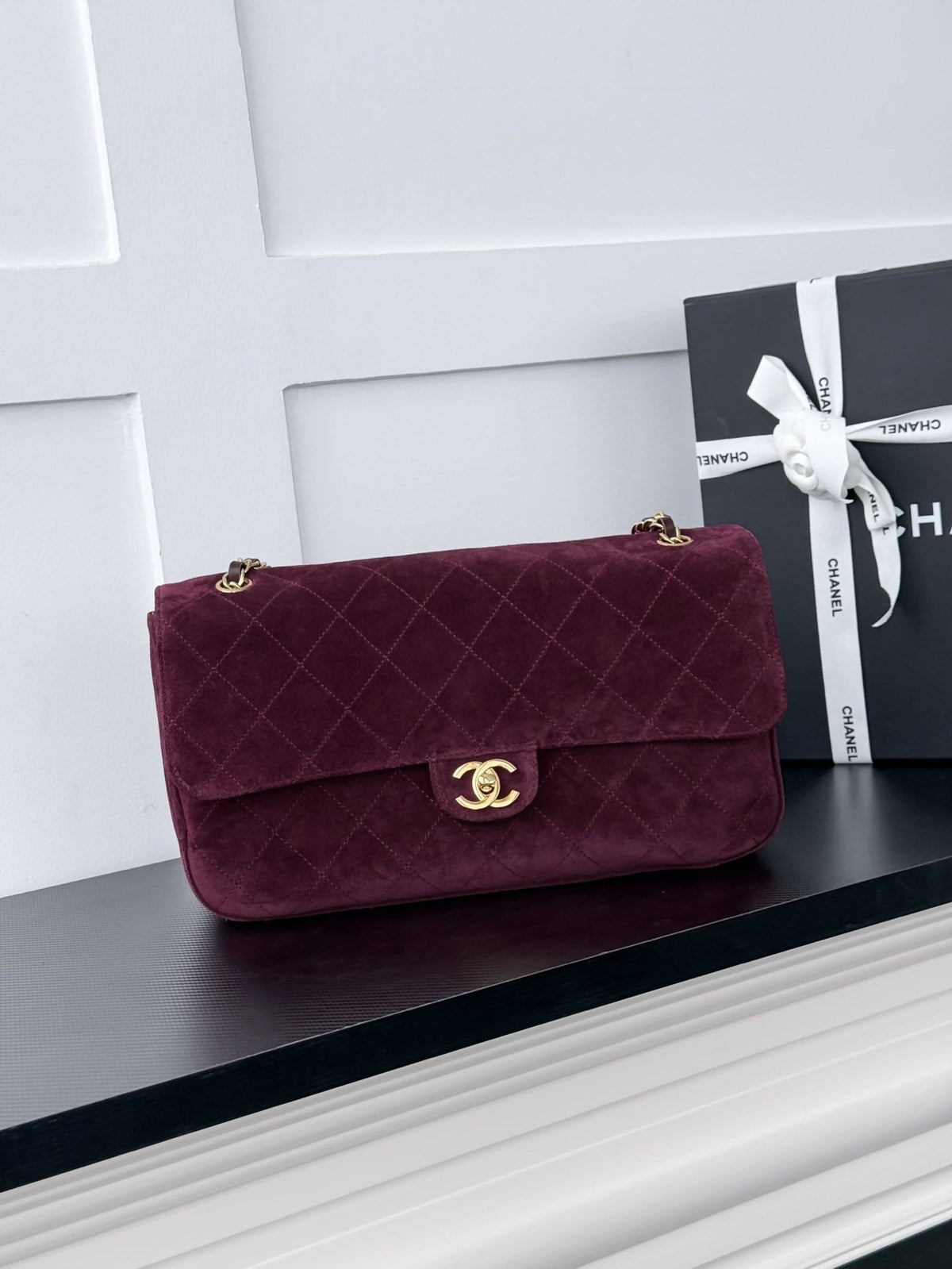 Chanel 2026 Maxi Flap Bag Suede Leather 167416