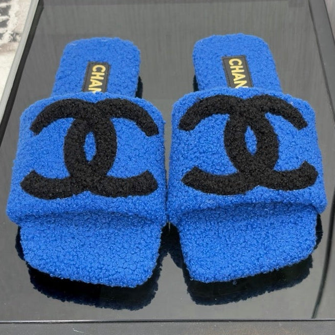 Chanel 2026 Square Toe Sandals Wool 128086