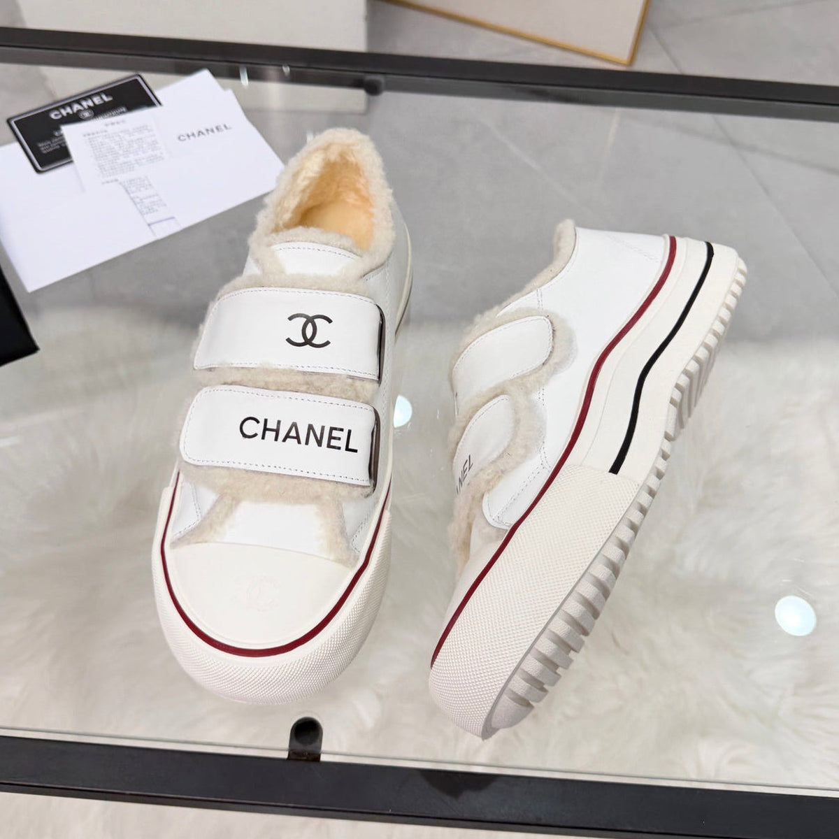 Chanel 2026 Low-Top Sneakers Leather Wool 191144