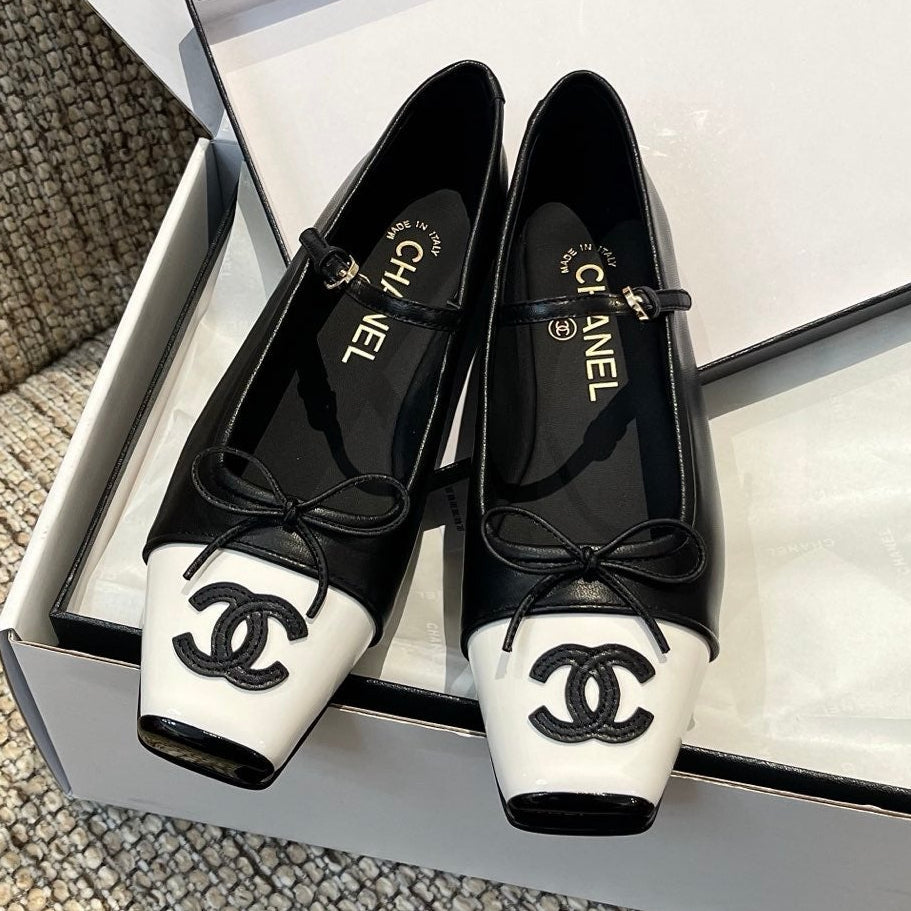 Chanel 2026 Square-Toe Ballet Flat Suede Leather 175456