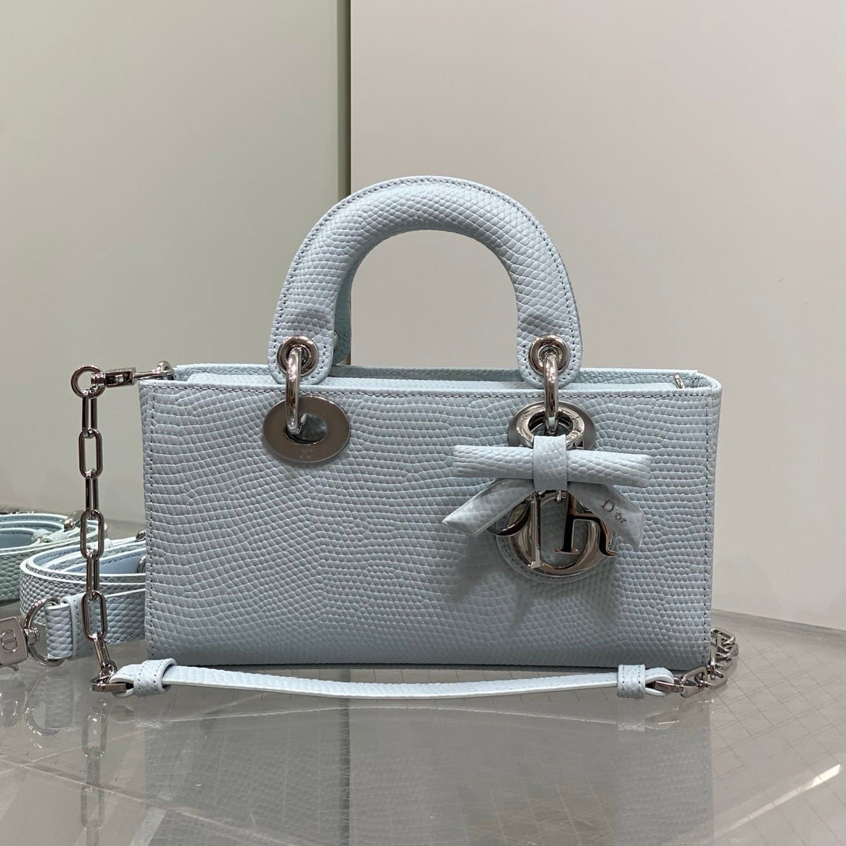 Dior 2026 Lady Butterfly Knot Bag 22cm Leather 408708