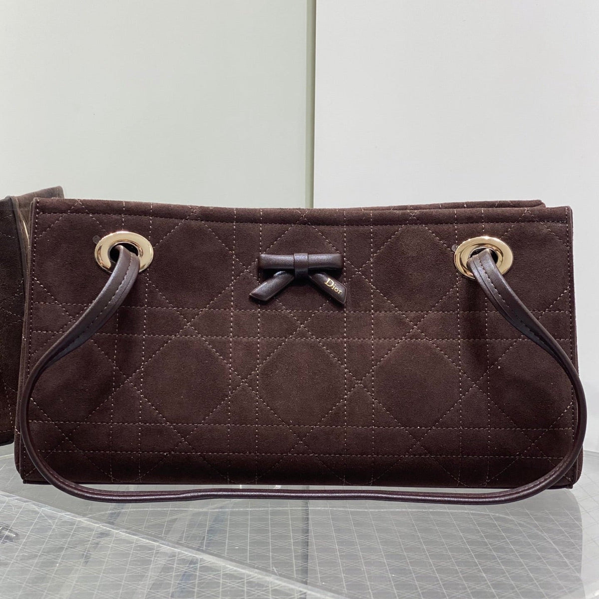 Dior 2026 Promenade Shopping Bag 31cm Suede Leather Canvas 408648