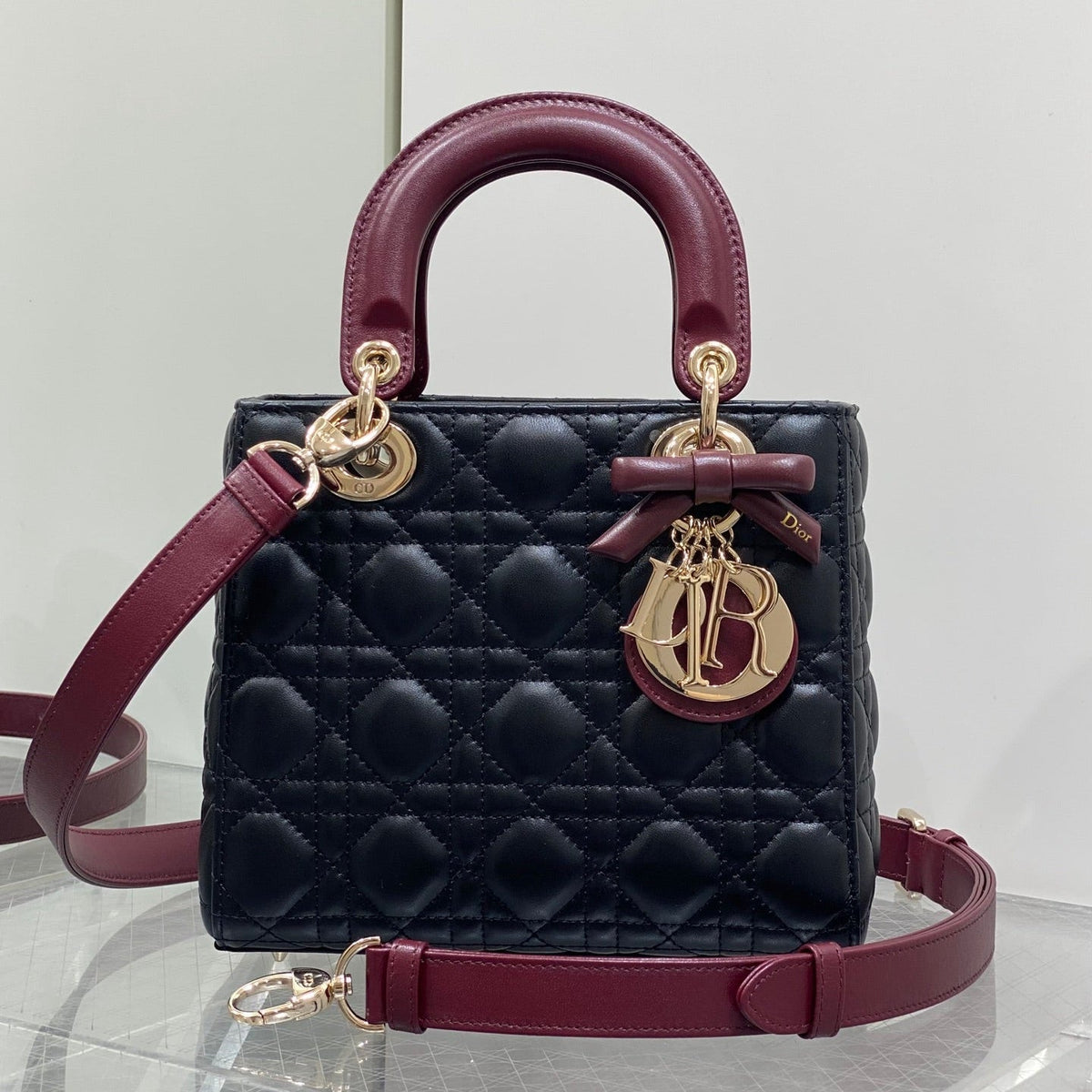 Dior 2026 Two-Tone Lady Dior Bag Leather 408638