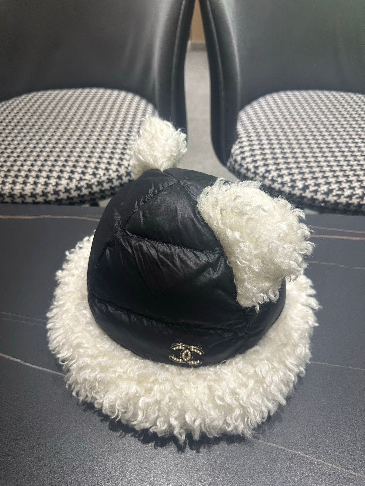 Chanel 2026 Bear-Ear Hat Fabric 566090
