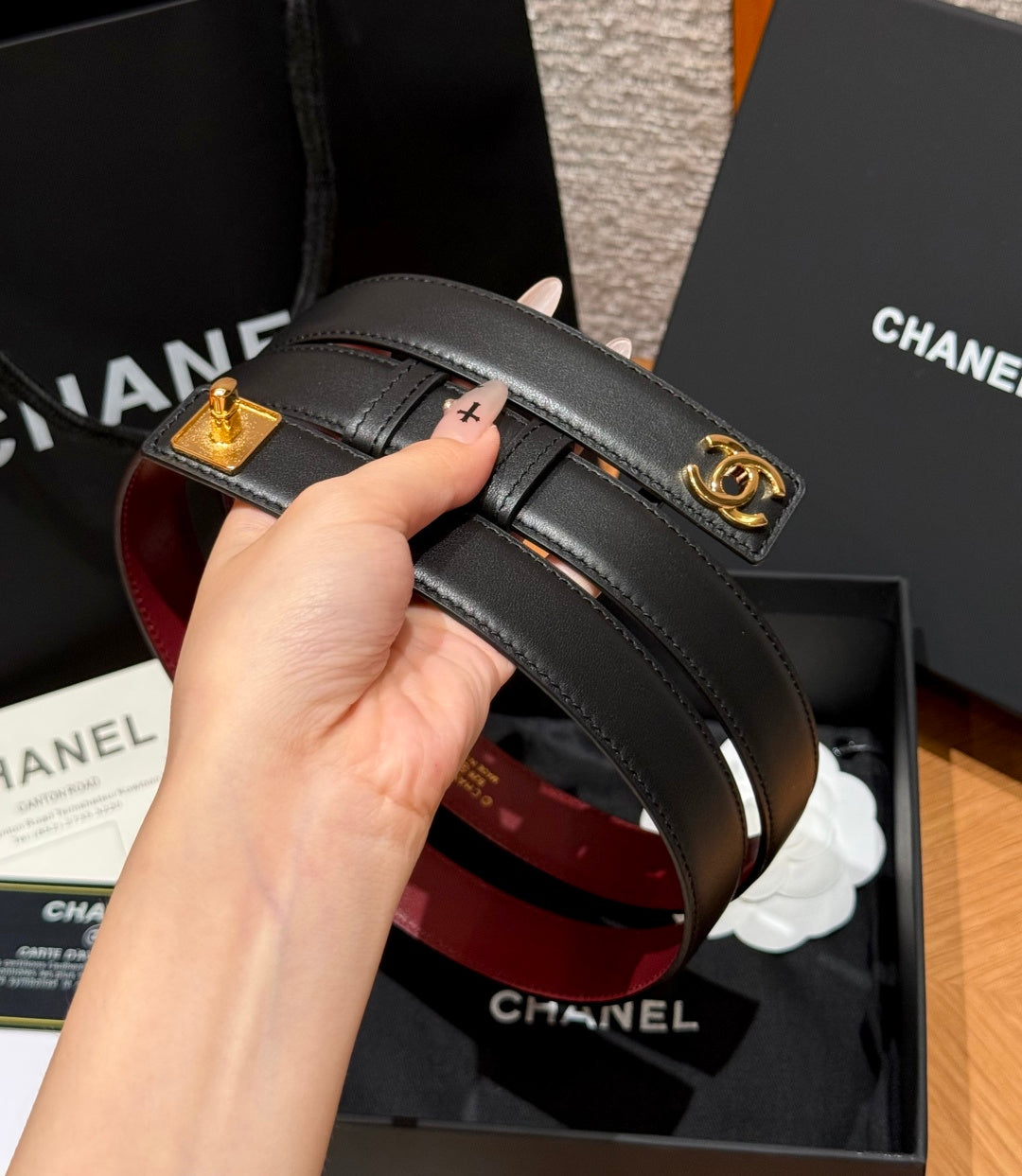 Chanel 2026 Double C Belt 25mm Leather 216979