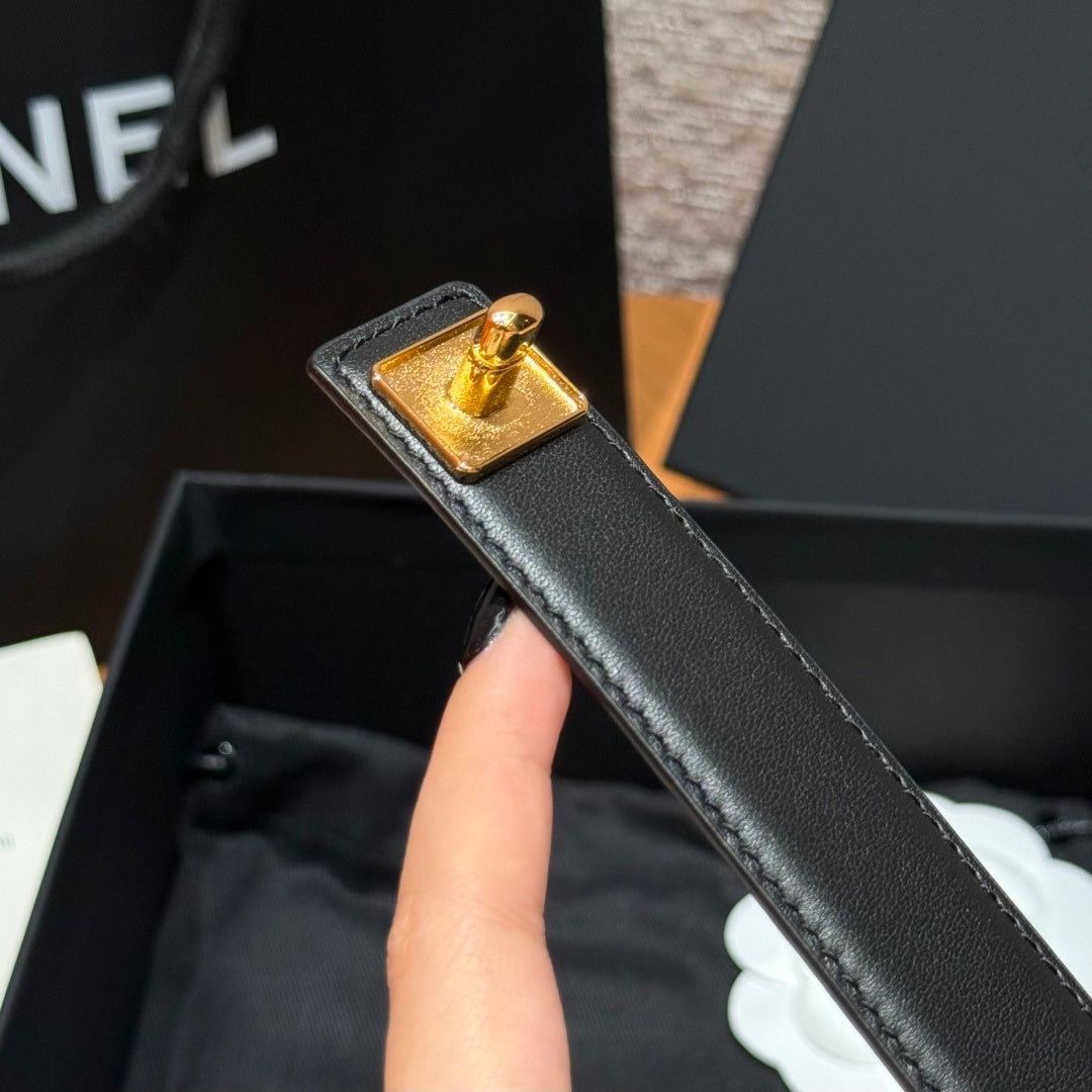 Chanel 2026 Double C Belt 25mm Leather 216979