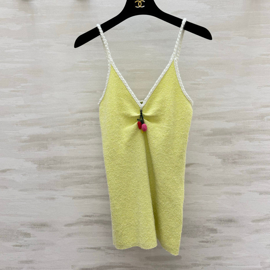 Prada 2026 Tank Top Yellow Cotton 402453