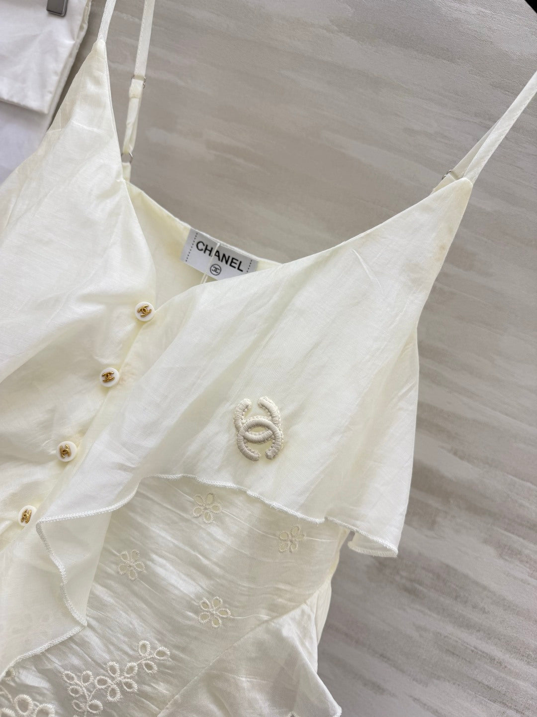 Chanel 2026 Tank Top Cream Cotton 402343