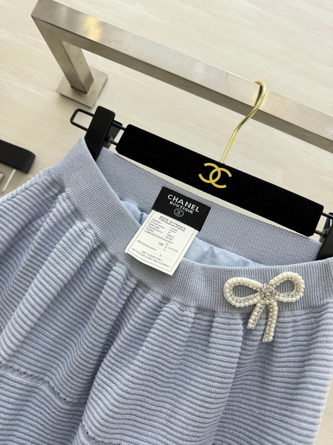 Chanel 2026 Misty Blue Knitwear Set Wool 639129