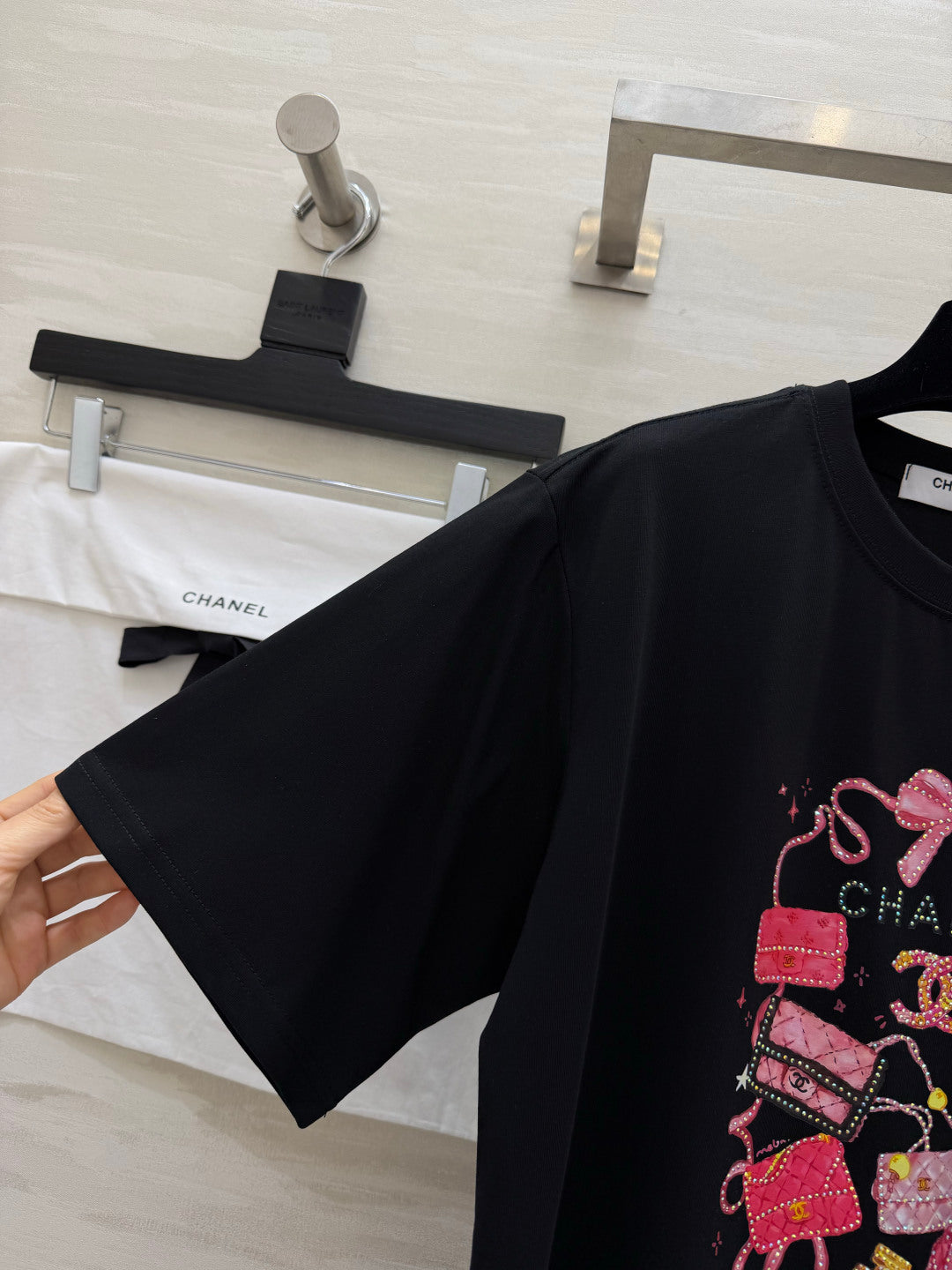 Chanel 2026 Rhinestone Print T-shirt Cotton 681371