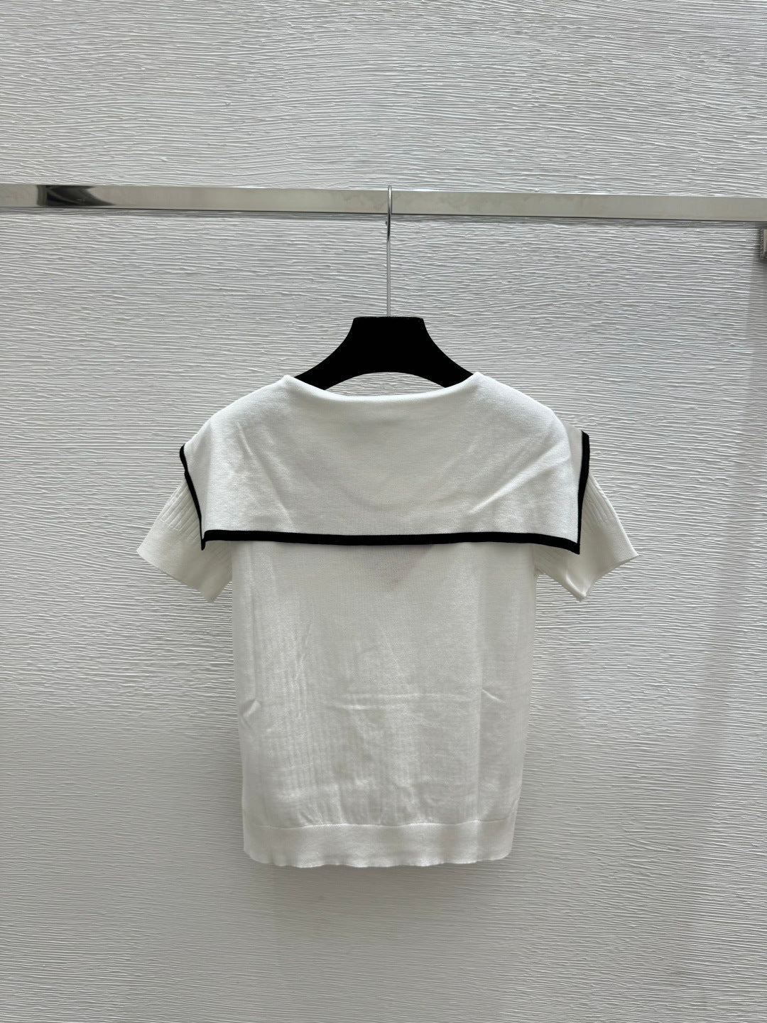 Miu Miu 2026  Sailor-style Knit Top With Tie Detail
